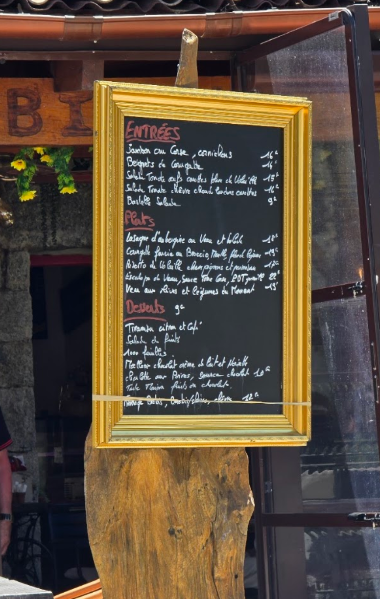 L'ardoise du jour : entrées, plats et desserts